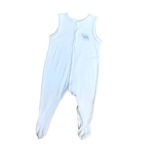 Petit Bateau Other - 🆕 Petit Bateau Blue Stripe Cotton Coverall Footie